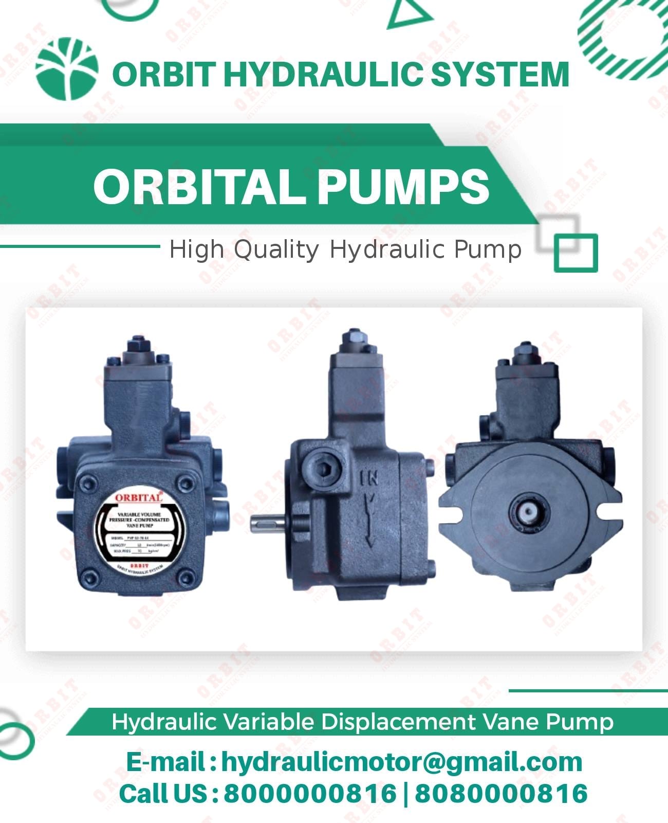 PVF PVDF VP5F Anson Make Hydraulic Pump Manufacturers in India PVF-12-70-10S Anson Hydraulic Variable Vane Pump